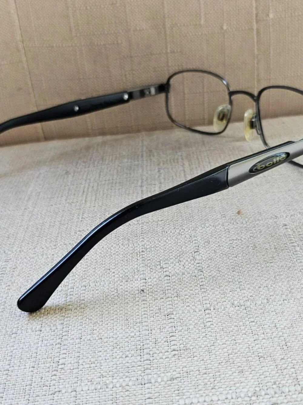 Vintage Bolle Eyeglasses Frame Gunmetal Tone Eyewear Glasses Made in Italy